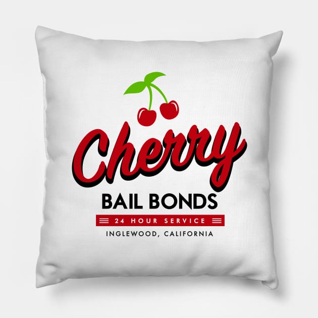 Cherry Bail Bonds Pillow by Woah_Jonny