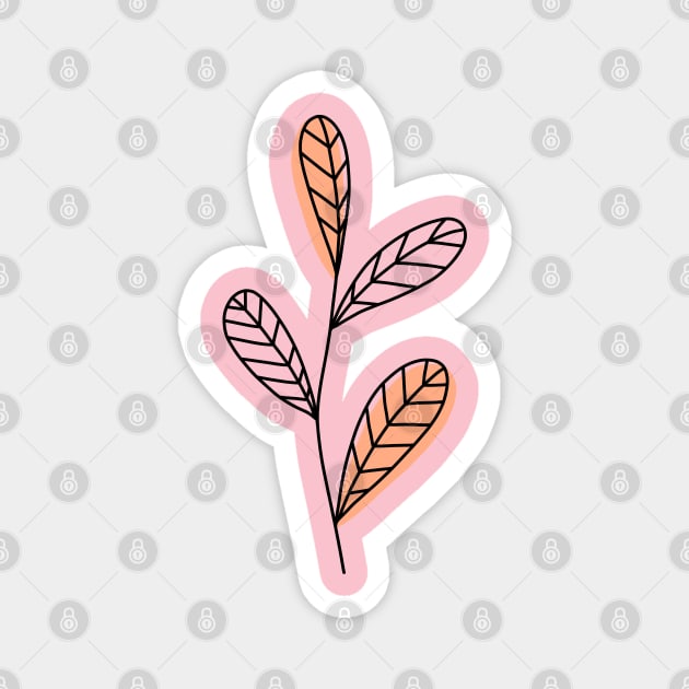 Simple cute leaf 12 Magnet by salimax