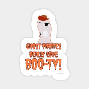 Ghost Pirate Booty Funny Halloween Character Magnet