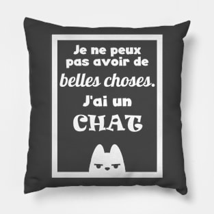 Fun cat quotes - French Pillow