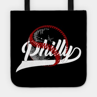 Vintage Philly Baseball Leopard Heart Baseball Fans Tote