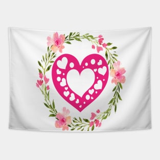 FLOWER HEART ART Tapestry