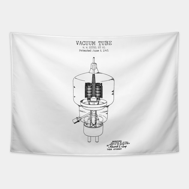 VACUUM TUBE patent Tapestry by Dennson Creative