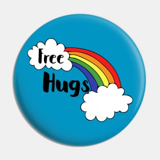 Free Hugs Rainbow Pin