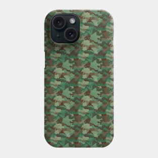 Small Military Army Green and Khaki Brown Camo Camouflage Print Phone Case