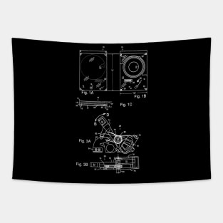 Hard Disk Drive Vintage Patent Drawing Tapestry