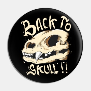 back to skull Pin