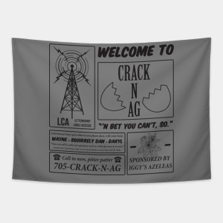 Crack N Ag (Black) Tapestry