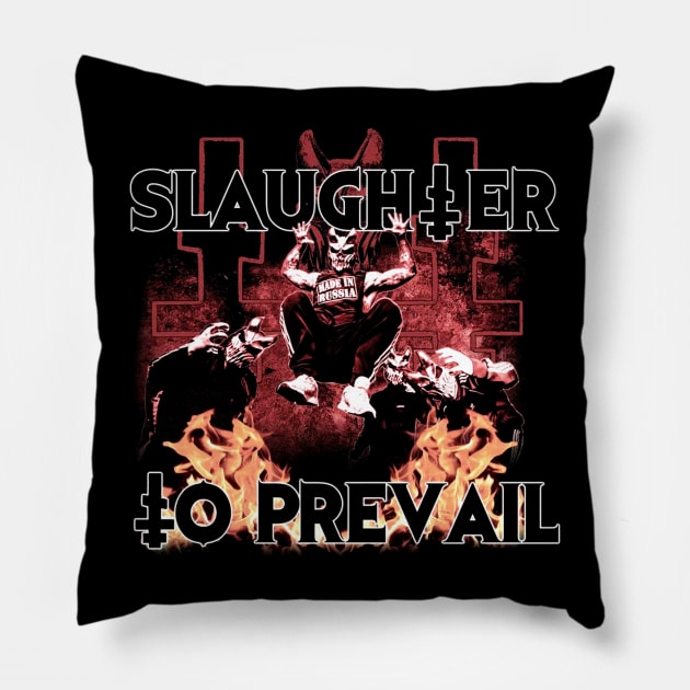 Slaughter to Prevail retro band Pillow by fancyjan