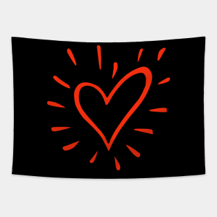 Bright Red Heart | Mothers day Gift | Big Love Tapestry