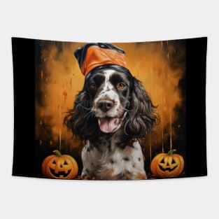 Halloween English springer spaniel Tapestry