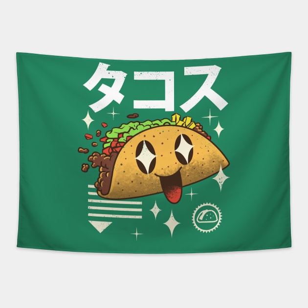 Kawaii Taco Tapestry by Vincent Trinidad Art