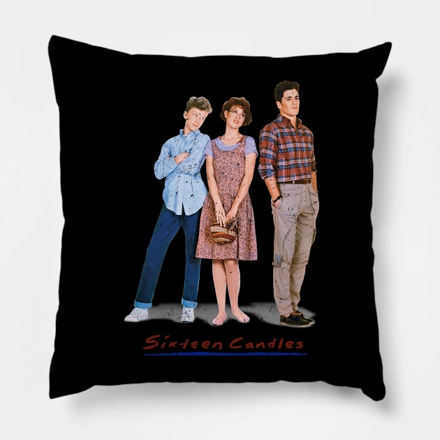 Sixteen Candles Classic Film Poster Vintage Pillow by chancgrantc@gmail.com