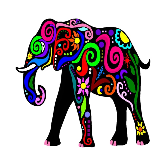 Psychedelic Elephant by imphavok