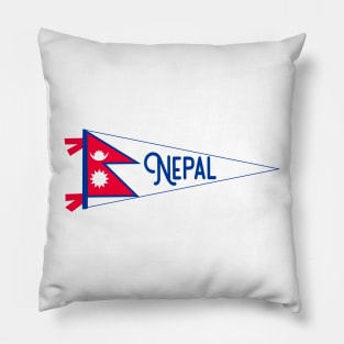 Nepal Flag Pennant Pillow