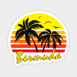 Bermuda Retro Sunset Magnet