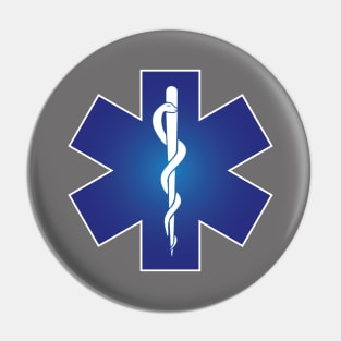 EMS EMT - Medevac Rescue Ambulance - Star of Life Pin