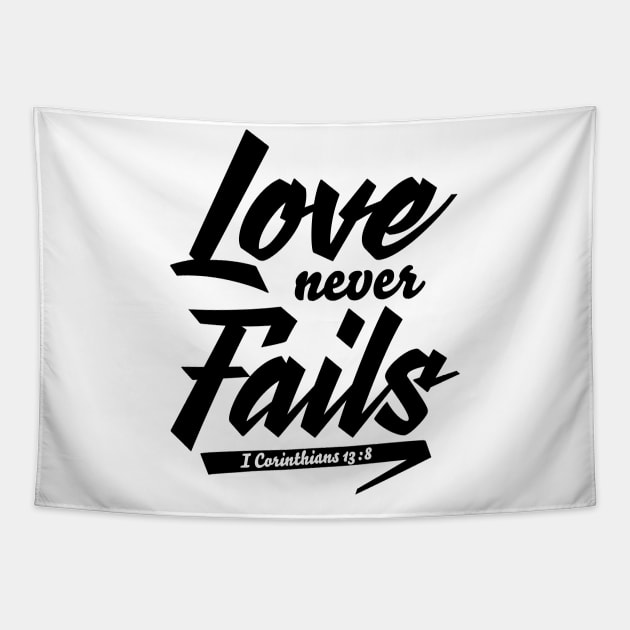 Love Never Fails Tapestry by Kuys Ed