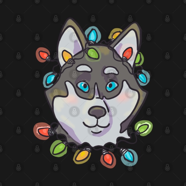 Holiday Husky by Artbysusant 