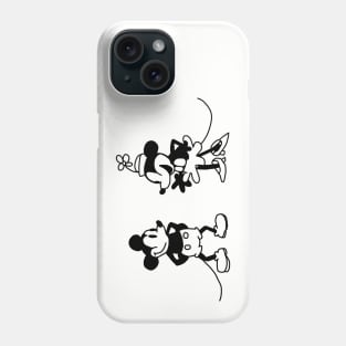 Cute Boy Mouse and Girl Mouse in Steamboat Willie Phone Case