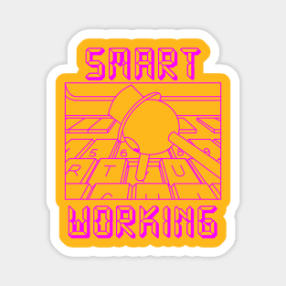 Smart Working (pink) Magnet