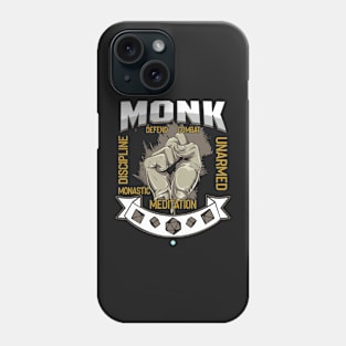 Monk Tabletop Class Pen and Paper DnD Gift Phone Case