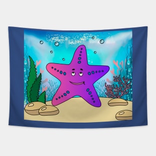 Colorful Funny Fish With Googly Eyes Tapestry