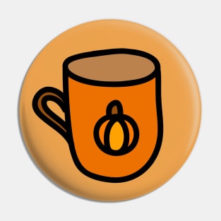 Orange Mug with Pumpkin Doodle, made by EndlessEmporium Pin