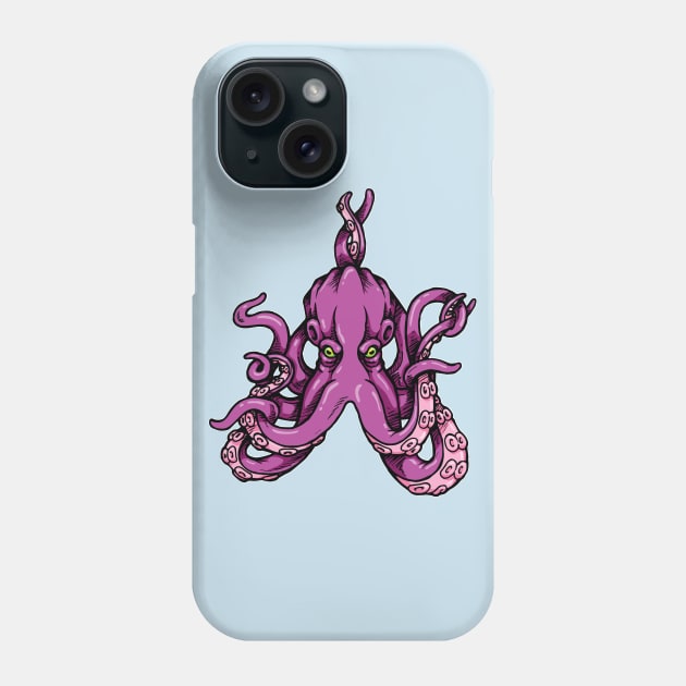 Purple Octopus Phone Case by Laughin' Bones