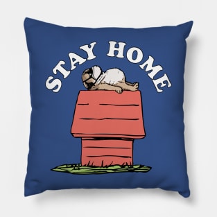 Pug Stay Home Pillow