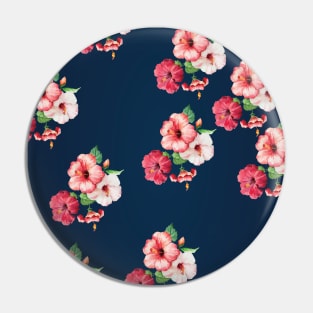 Beautiful Flowers On Blue Pin