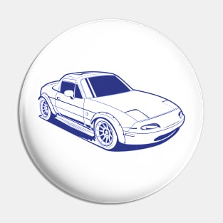 Blue line miata classic Pin