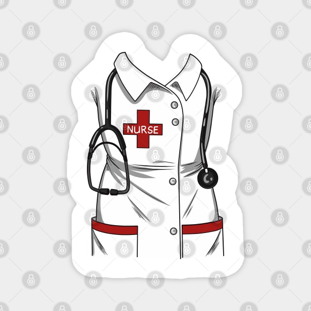 Nurse Costume - Funny RN LPN Costumes Magnet by Shirtbubble