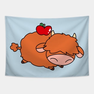 Apple Highland Cow Tapestry