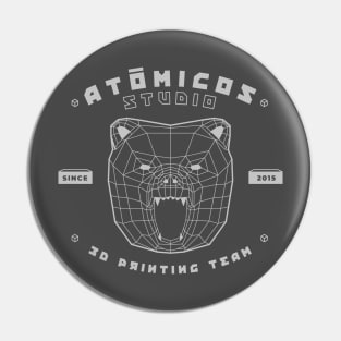 Atomicos Studio 3D Wireframe Bear Pin