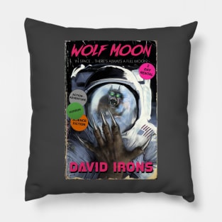 Wolf Moon - Werewolf in space VHS horror cover by David Irons Pillow