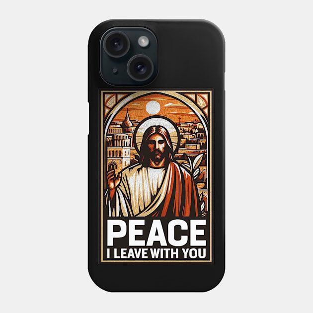 Peace I Leave With You Jesus Christ Bible Quote Pray For Israel Phone Case by Plushism