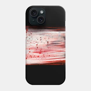 Abstract art #4 - Black, white, red waves Phone Case