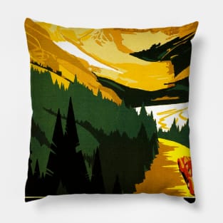 Vintage Travel - Columbia Icefield Pillow