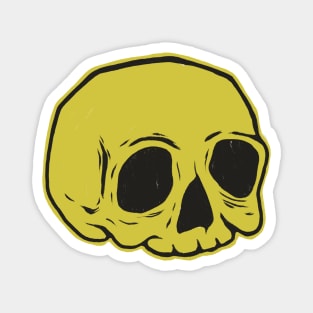 Classic Skull (YELLOW) Magnet