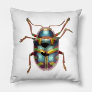 Christmas Beetle Digital Painting Pillow