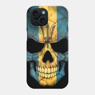 Barbados Flag Skull Phone Case