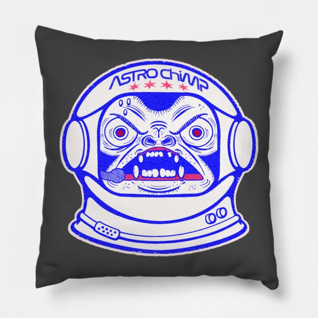 Astro Chimp is up to the task! Pillow by astr0_ch1mp