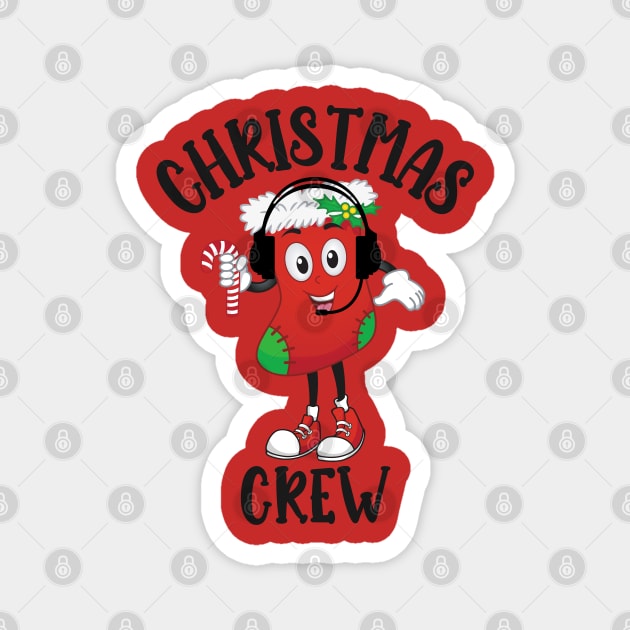 Christmas Dispatcher Crew with Stocking Magnet by Shirts by Jamie