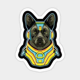 cyborg dog illustration Magnet