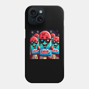 4th of July Drip-Cool Popsicles Phone Case