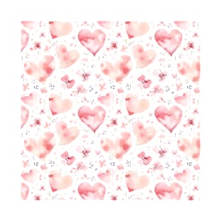 Valentines Watercolor Pattern #3 T-Shirt