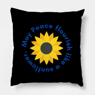 Ukraine Support No War Promote Peace sunflower Pillow