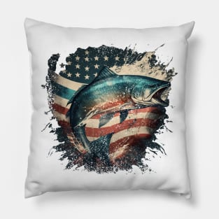 fishing america Pillow