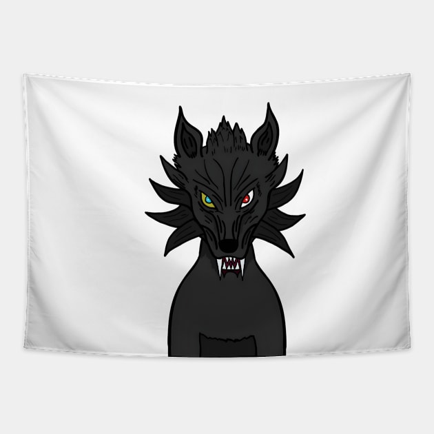 BussyWolves dark wolf Tapestry by micho2591